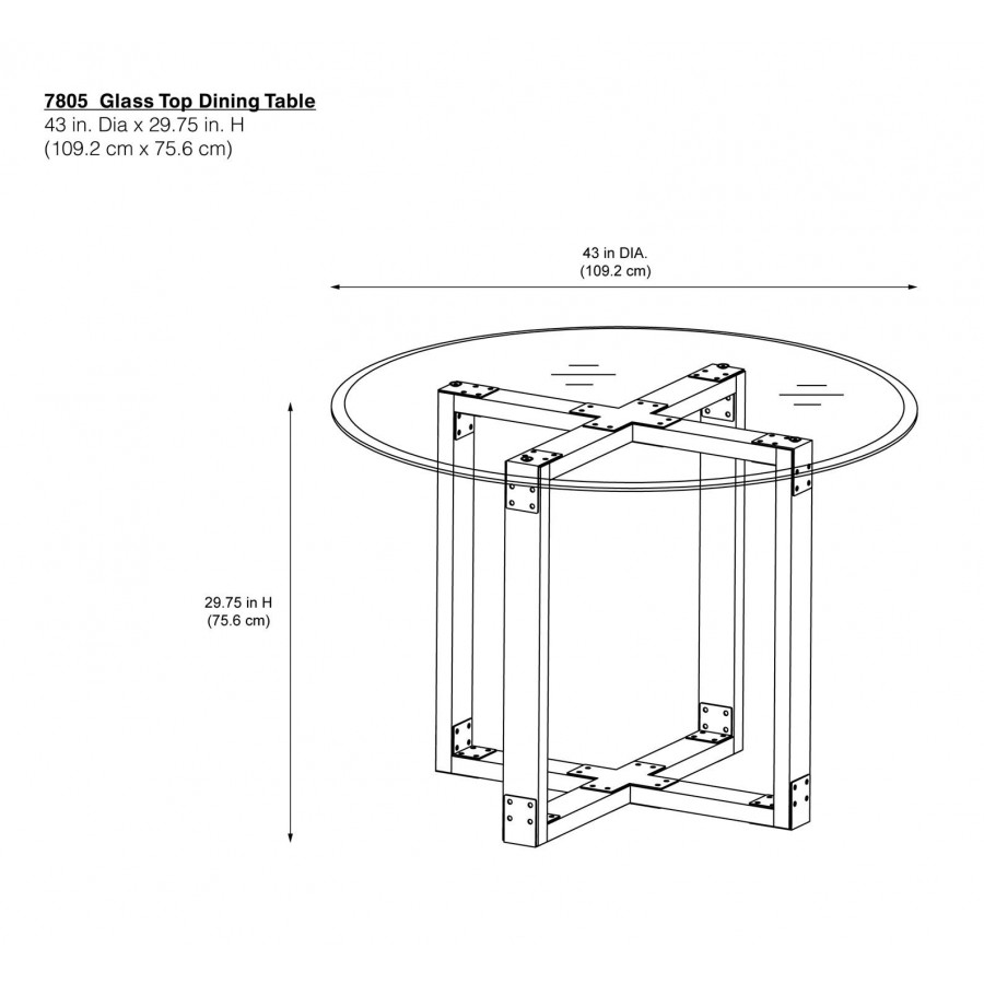 Bronx Glass Top Table